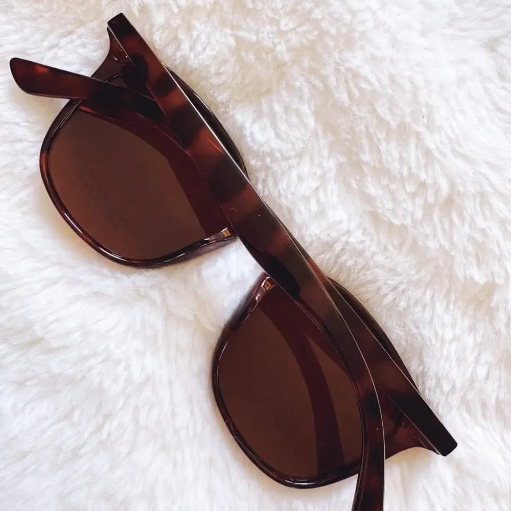 Milo Tortoise Brown Oversized Oval Horn Rims Sunglasses